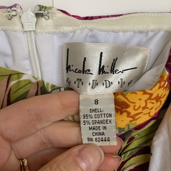 🌺Nicole Miller-Strapless Tropical Dress - Picture 6 of 8